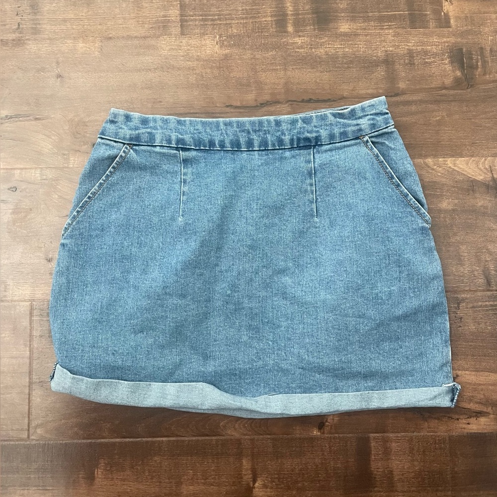 Forever 21 Blue Denim Pencil Skirt
